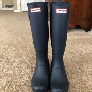 Tall Navy Hunter Boots